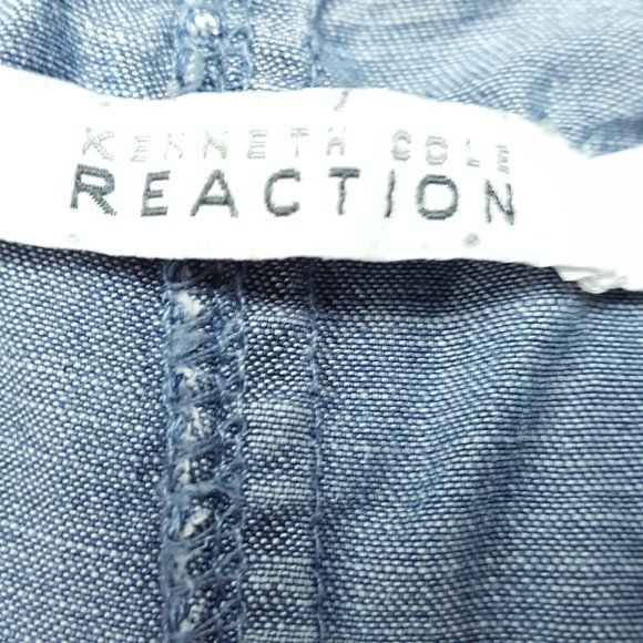 Kenneth Cole Reaction 🌸 Women sz S 🌸 Denim Jeans Dress 🌸 Long Sleeves Blue - Picture 9 of 12